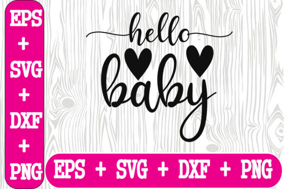 Hello Baby Graphics for Crafts