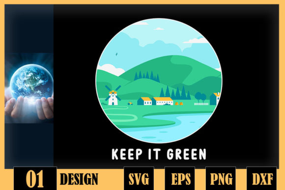 Keep It Green Save the Planet Graphics for Crafts