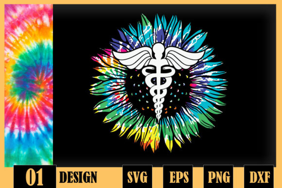 Nurse American Flag US Tie Dye Hippie