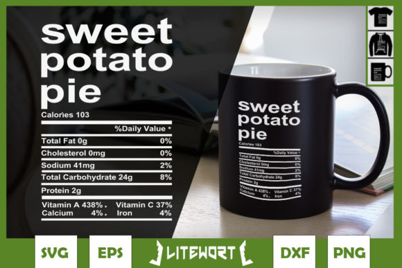 Sweet Potato Pie Nutrition Graphics for Crafts