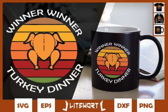 Winner Winner Turkey Dinner Graphics for Crafts